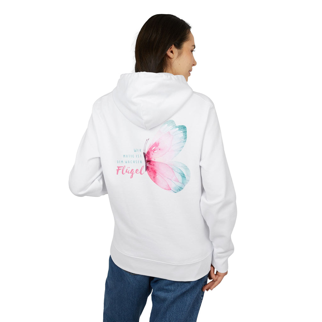 Schmetterling Hoodie - Wer mutig ist, dem wachsen Flügel