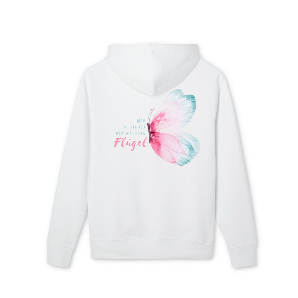 Schmetterling Hoodie - Wer mutig ist, dem wachsen Flügel